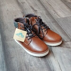 TheraPeds Brown Kids Boots with Cozy Lining